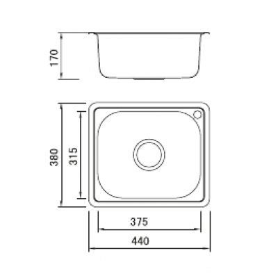 KARAG BL 603  44X38X17 ΝΕΡΟΧΥΤΗΣ ΚΟΥΖΙΝΑΣ ΑΝΟΞΕΙΔΩΤΟΣ
