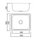 KARAG BL 613  60X50X24 ΝΕΡΟΧΥΤΗΣ ΚΟΥΖΙΝΑΣ ΑΝΟΞΕΙΔΩΤΟΣ