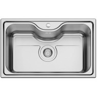 1 Karag BL 627 Ένθετος Νεροχύτης Inox Σατινέ 80x50cm Ασημί
