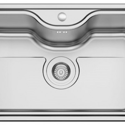 1 Karag BL 627 Ένθετος Νεροχύτης Inox Σατινέ 80x50cm Ασημί