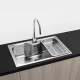 1 Karag BL 627 Ένθετος Νεροχύτης Inox Σατινέ 80x50cm Ασημί