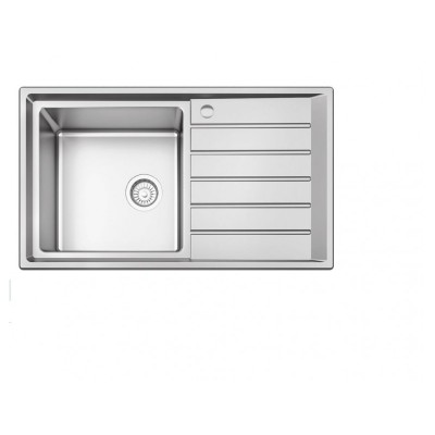 Karag BL 654 Ένθετος Νεροχύτης Inox Σατινέ 86x50cm Ασημί