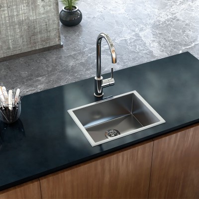 1 Karag BL 786 Ένθετος Νεροχύτης Inox Σατινέ 59x44cm Ασημί