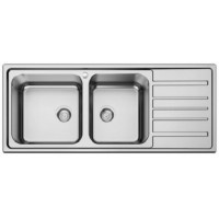Karag BL 822 Ένθετος Νεροχύτης Inox Σατινέ 120x50cm Ασημί