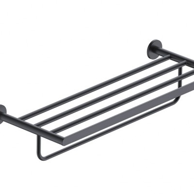 Imex Practic Πετσετοκρεμάστρα Ραφιέρα Μπάνιου Black Mat- CAP003-05-NG