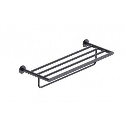 Imex Practic Πετσετοκρεμάστρα Ραφιέρα Μπάνιου Black Mat- CAP003-05-NG