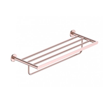 Imex Practic Πετσετοκρεμάστρα Ραφιέρα Μπάνιου Rose Gold- CAP003-05-ORC