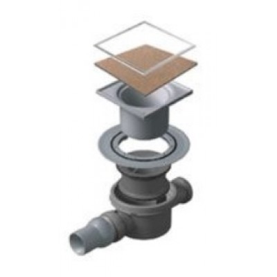 Karag Ανοξείδωτο Σιφώνι Δαπέδου Confluo Ceramic 2 Large 15x15 No Flange
