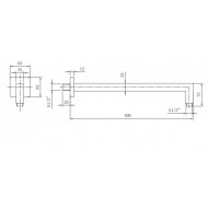 Karag  CFG08 Βραχίονας Κεφαλής Ντουζ Inox