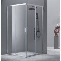 Aquarelle Clever 10 Plus Καμπίνα Ντουζιέρας Μπάνιου με Συρόμενη Πόρτα 100Χ100Χ195cm Clear Glass