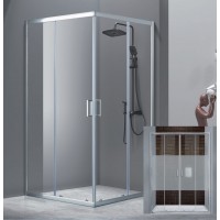 Aquarelle Clever 10 Plus Καμπίνα Ντουζιέρας Μπάνιου με Συρόμενη Πόρτα 100Χ100Χ195cm Mat Middle