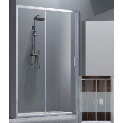 Aquarelle Clever 70 Καμπίνα Ντουζιέρας Μπάνιου Ευθύγραμμη με Συρόμενη Πόρτα 140x190cm Middle Mat