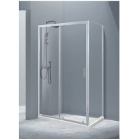Aquarelle Clever 70 Plus Panel Καμπίνα Ντουζιέρας Μπάνιου με Συρόμενη Πόρτα 140Χ70Χ195cm Clear Glass