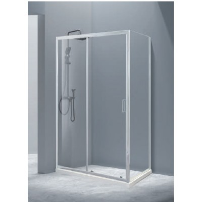 Aquarelle Clever 70 Plus Panel Καμπίνα Ντουζιέρας Μπάνιου με Συρόμενη Πόρτα 120Χ90Χ195cm Clear Glass