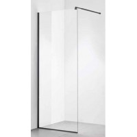 Διαχωριστικό Ντουζιέρας Crown Walk-In Black Matt 100x195cm Clear Glass 4639100BA