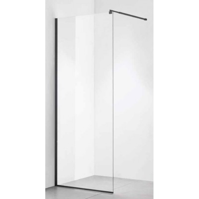 Διαχωριστικό Ντουζιέρας Crown Walk-In Black Matt 100x195cm Clear Glass 4639100BA