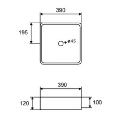 Karag Ira Επικαθήμενος Νιπτήρας σετ βαλβίδα 39x39cm Straccciatella CS-0009-E3
