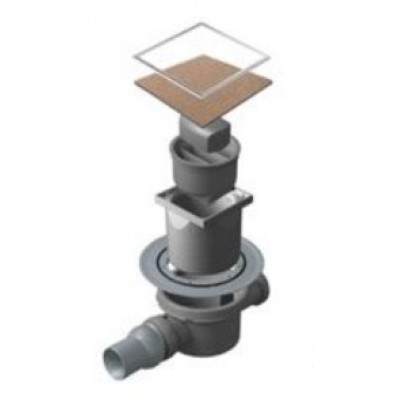 Karag Ανοξείδωτο Σιφώνι Δαπέδου Confluo Ceramic 2 Dry 10x10
