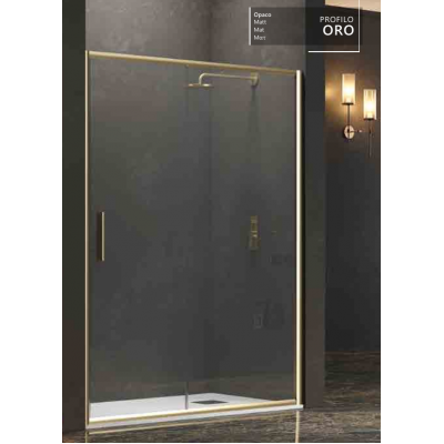 Karag Efe 400 Διαχωριστικό Ντουζιέρας με Συρόμενη Πόρτα 100x190cm Clear Glass Oro