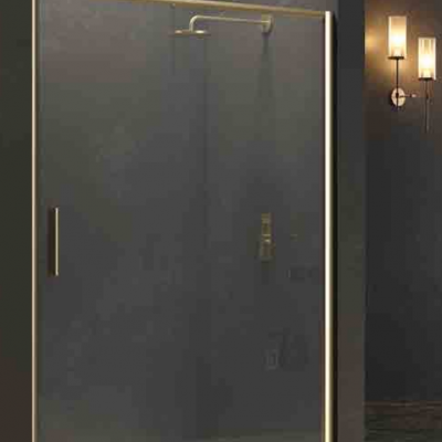 Karag Efe 400 Διαχωριστικό Ντουζιέρας με Συρόμενη Πόρτα 130x190cm Clear Glass Oro
