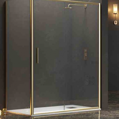 Karag Efe 400 NP-10 Καμπίνα Ντουζιέρας με Συρόμενη Πόρτα 110x70x190cm Clear Glass Oro