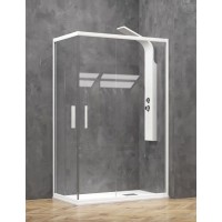 KARAG EFE 100 WHITE - 80Χ100Χ190  Λευκή Καμπίνα Ντουζιέρας Μπάνιου Γωνιακή