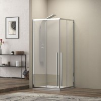 Karag Elysium 100 Καμπίνα Ντουζιέρας Μπάνιου με Συρόμενη Πόρτα 100Χ100Χ200cm Clear Glass