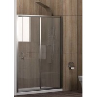 Karag Flora 500 Καμπίνα Ντουζιέρας Μπάνιου Ευθεία με Συρόμενη Πόρτα 100x190cm Clear Glass