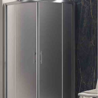 Karag Flora 200 Καμπίνα Ντουζιέρας Μπάνιου Ημικυκλική με Συρόμενη Πόρτα 80Χ80Χ190cm Satine
