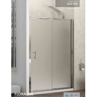 1 Karag Flora 500 Καμπίνα Ντουζιέρας Μπάνιου Ευθεία με Συρόμενη Πόρτα 120x190cm Satine