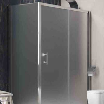 Karag Flora 500 SN-10 Καμπίνα Ντουζιέρας Μπάνιου με Συρόμενη Πόρτα 100Χ70Χ190cm Satine