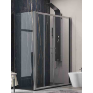 Karag Flora 600 SN-10 Καμπίνα Ντουζιέρας Μπάνιου με Συρόμενη Πόρτα 160Χ70Χ190cm Clear Glass