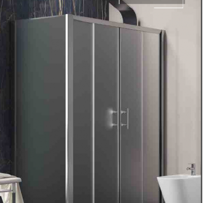 Karag Flora 600 SN-10 Καμπίνα Ντουζιέρας Μπάνιου με Συρόμενη Πόρτα 150Χ70Χ190cm Satine