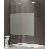 Karag Free 1 Διαχωριστικό Ντουζιέρας 70x185cm Serigrafato Chrome