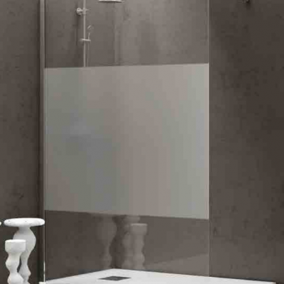 1 Karag Free 1 Διαχωριστικό Ντουζιέρας 80x185cm Serigrafato Chrome