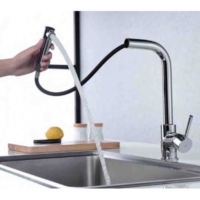 Imex Malta Ψηλή Μπαταρία Κουζίνας Πάγκου με ντουζ Chrome GCE006
