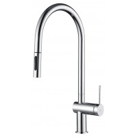 Imex Berna Ψηλή Μπαταρία Κουζίνας Πάγκου με ντουζ Chrome GCE026
