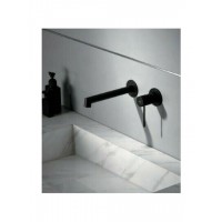Imex Line Black Σετ Μίκτης & Στόμιο Μπαταρια Εντοιχισμού Νιπτήρα 1 Εξόδου Μαύρο Ματ GLD038NG