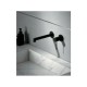 Imex Line Black Σετ Μίκτης & Στόμιο Μπαταρια Εντοιχισμού Νιπτήρα 1 Εξόδου Μαύρο Ματ GLD038NG