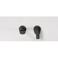 Imex Delos Black Σετ Μίκτης & Στόμιο Μπαταρια Εντοιχισμού Νιπτήρα 1 Εξόδου Μαύρο GLD055-NG