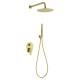 Imex Delos Σετ Μίκτης, Τηλέφωνο & Κεφαλή Μπαταρια Εντοιχισμου Ντους 2 Εξόδων Gold Mat PVD GPD055/OC