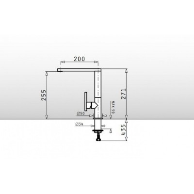 Pyramis Grazia Elegant Ψηλή Μπαταρία Κουζίνας Πάγκου Ασημί 090911701