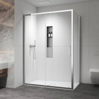 Karag IZY 400 L-1312 Καμπίνα Ντουζιέρας Μπάνιου με Συρόμενη Πόρτα 150Χ70Χ200cm Clear Glass