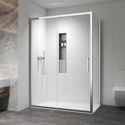 Karag IZY 400 L-1312 Καμπίνα Ντουζιέρας Μπάνιου με Συρόμενη Πόρτα 130Χ70Χ200cm Clear Glass