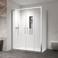 Karag IZY 600 L-1312 Καμπίνα Ντουζιέρας Μπάνιου με Συρόμενη Πόρτα 160Χ70Χ200cm Clear Glass