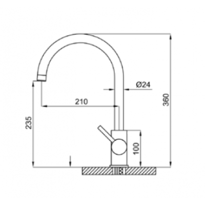 Teorema Jabil Μπαταρία Κουζίνας Πάγκου Ασημί 173527