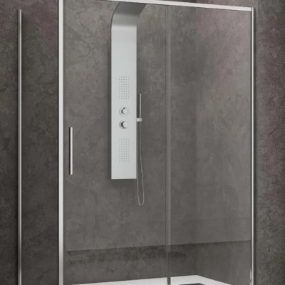 Karag Lea 400 L-3811 Καμπίνα Ντουζιέρας Μπάνιου με Συρόμενη Πόρτα 100Χ70Χ200cm Clear Glass Chrome