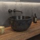 Karag Leyla Επικαθήμενος Νιπτήρας Πέτρινος 40x40cm Μαύρος
