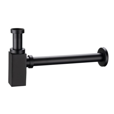 Karag Ανοξείδωτο Σιφώνι Νιπτήρα Nero LF9026-N