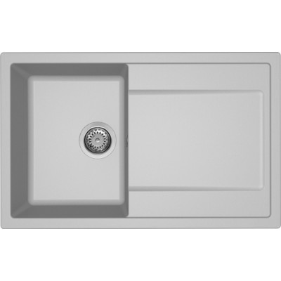 Elleci Life 300 Granitek Ένθετος Νεροχύτης από Συνθετικό Γρανίτη 79x50cm Aluminium